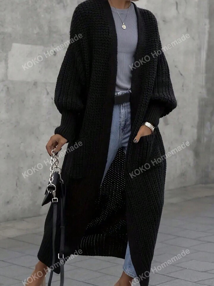 Dual Pocket Drop Shoulder Cardigan | SHEIN