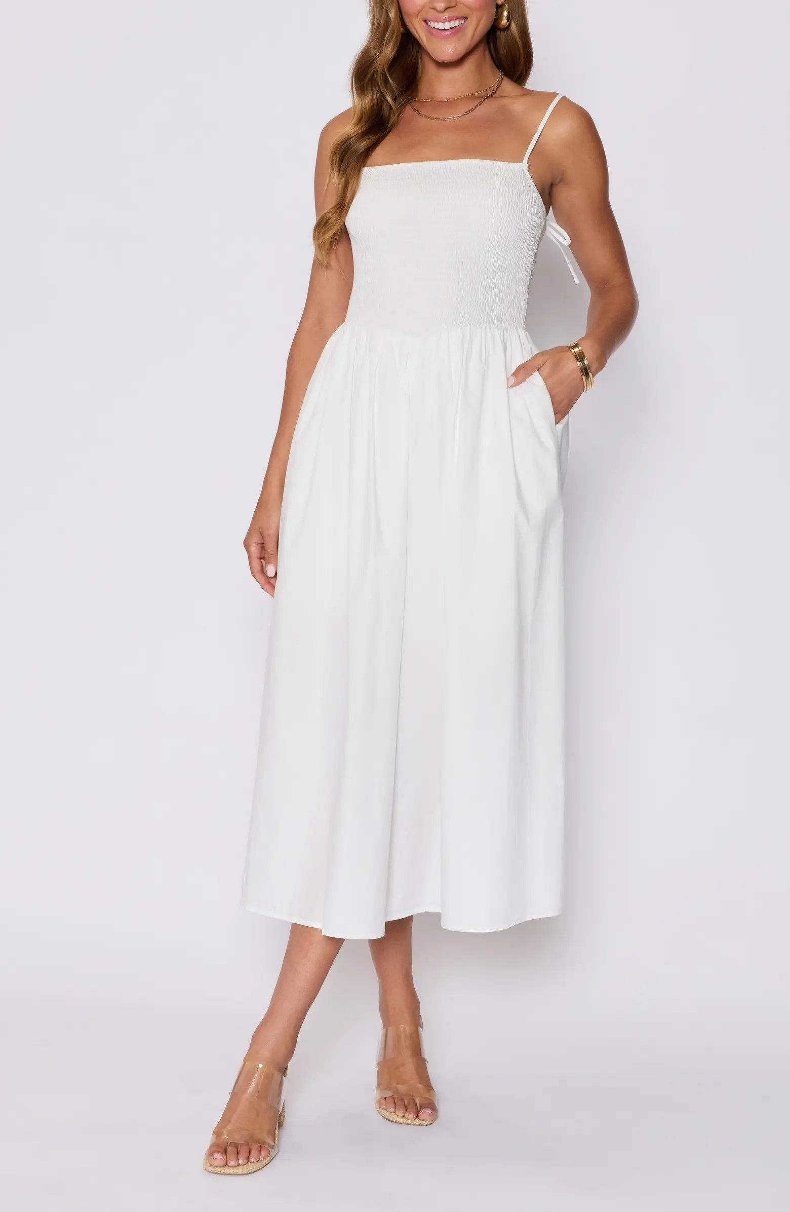 Essential Smocked Cotton Sundress | Nordstrom