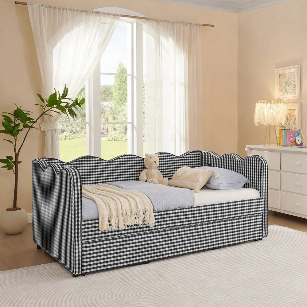 Ophelia & Co. Cozy Gingham Daybed with Trundle | Wayfair | Wayfair North America