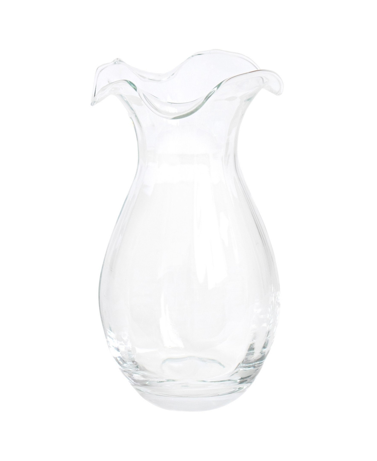 Vietri Hibiscus Glass Vertical Fluted Vase, Small - Clear | Macy's