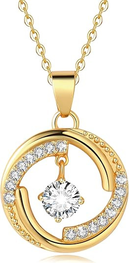 Dainty Gold Necklace for Women, 18K Real Gold Plated Necklace, White Gold Cross Silver Necklace, ... | Amazon (US)