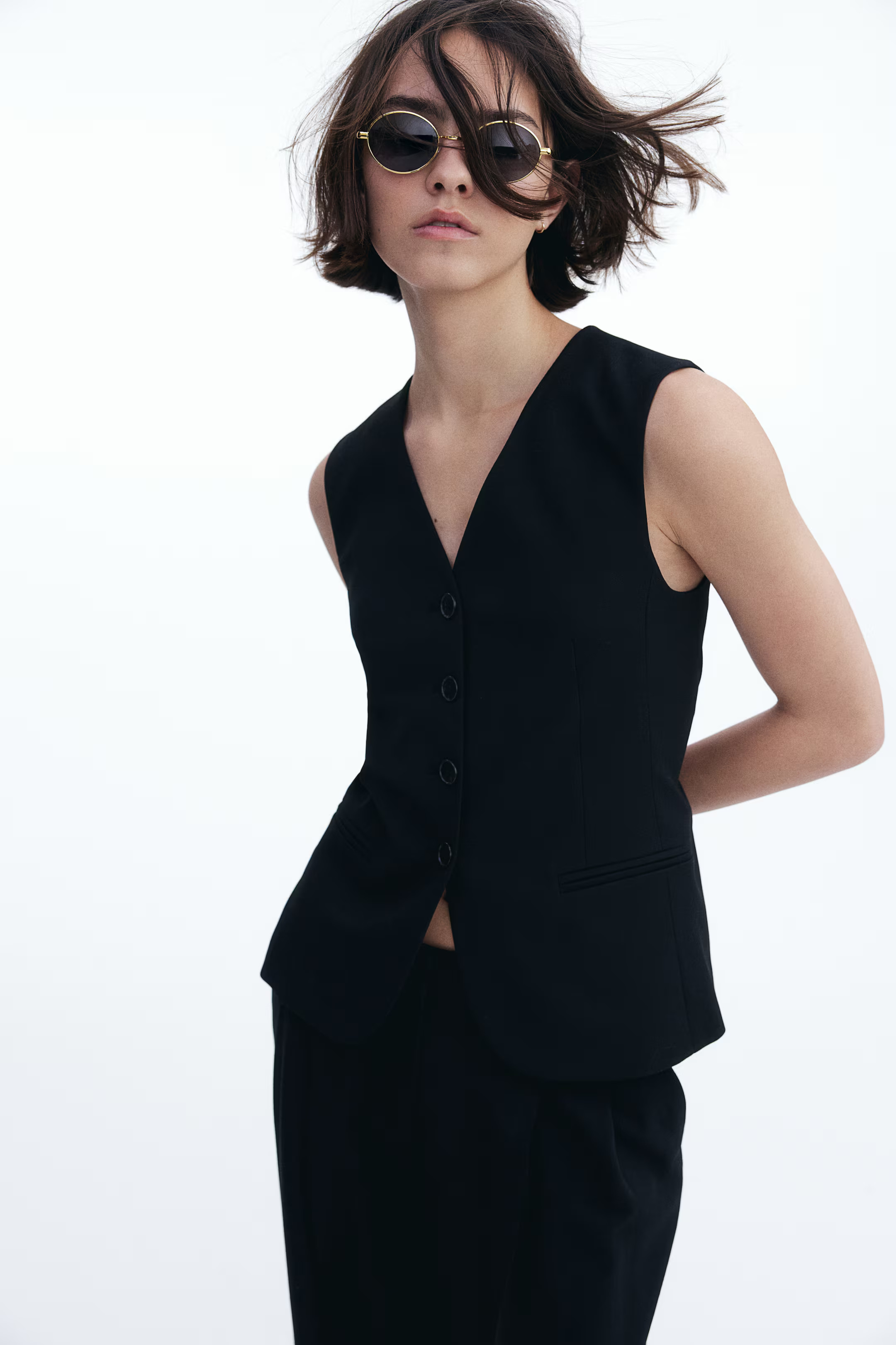 Ovale Sonnenbrille - Goldfarben/Schwarz - Ladies | H&M DE | H&M (DE, AT, CH, NL, FI)