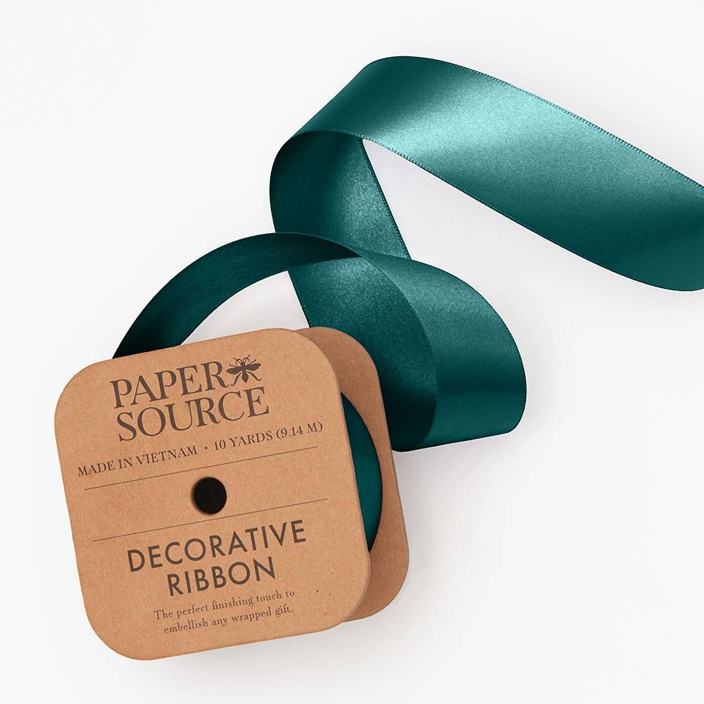 Evergreen Satin Wide Ribbon | Paper Source | Paper Source