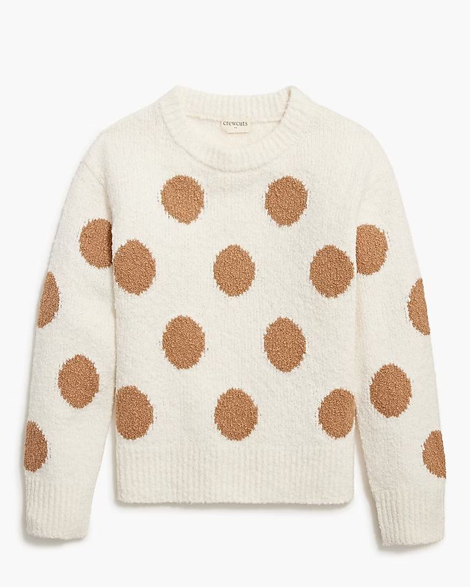 Girls' polka-dot sweater | J.Crew Factory