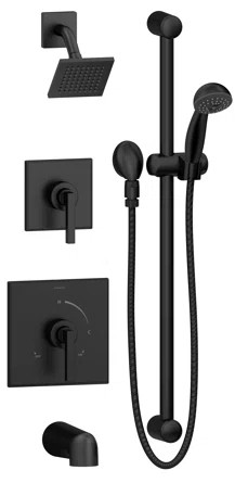 3606-MB-SH4-1.5-TRM Duro Pressure-Balanced Complete Shower System | Wayfair Professional