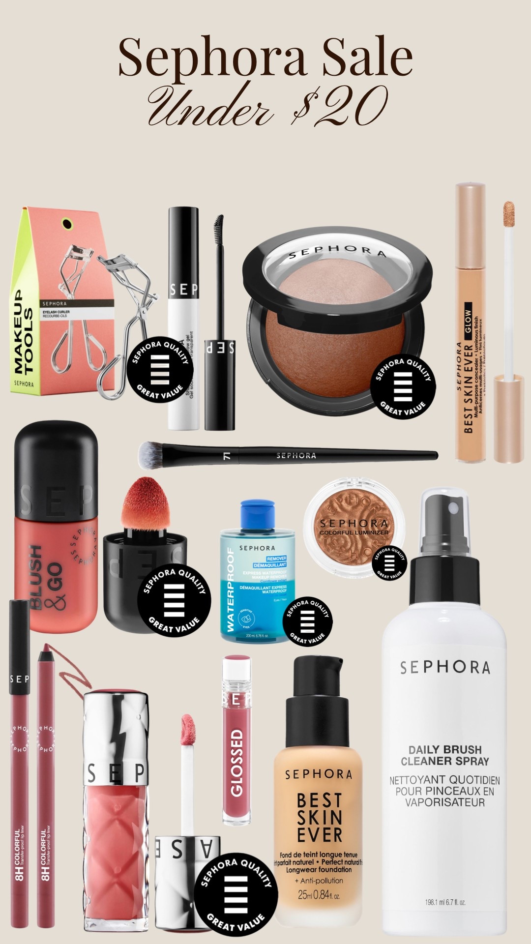 Sephora Sale - Under $20 

#LTKFindsUnder50 #LTKSaleAlert #LTKBeauty
