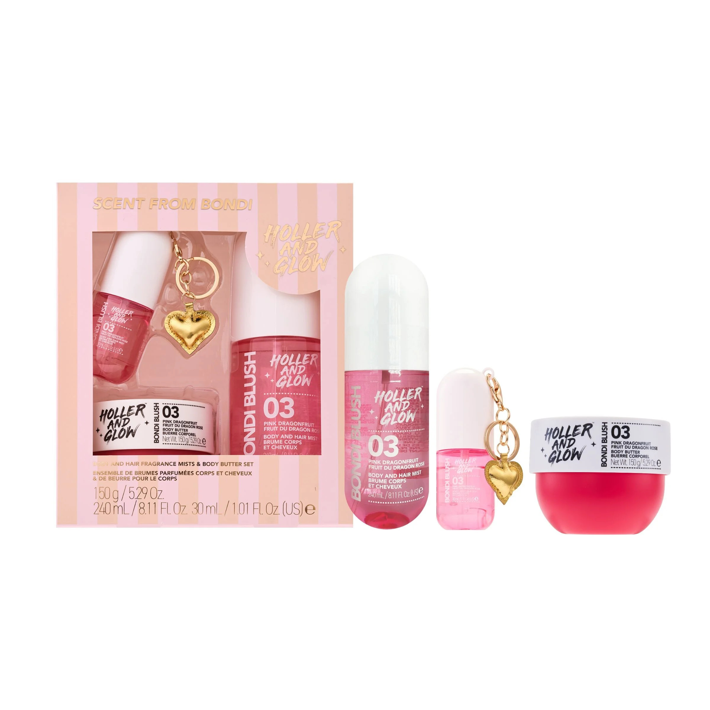 Holler and Glow Limited Edition Scent from Bondi Body and Hair Mist & Body Butter Set, 3 Piece Se... | Walmart (US)