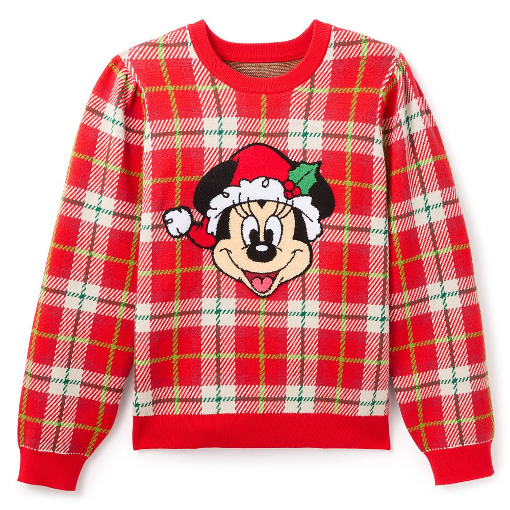 Minnie Mouse Holiday Plaid Sweater for Women | Disney Store