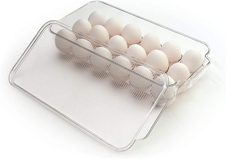 Totally Kitchen Egg Holder for Refrigerator, Fridge Organizers and Storage Clear, BPA-Free Plasti... | Amazon (US)