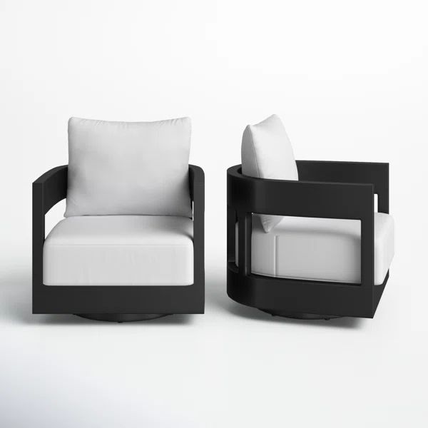 Everlee Metal Outdoor Swivel Chair (Set of 2) | Wayfair North America
