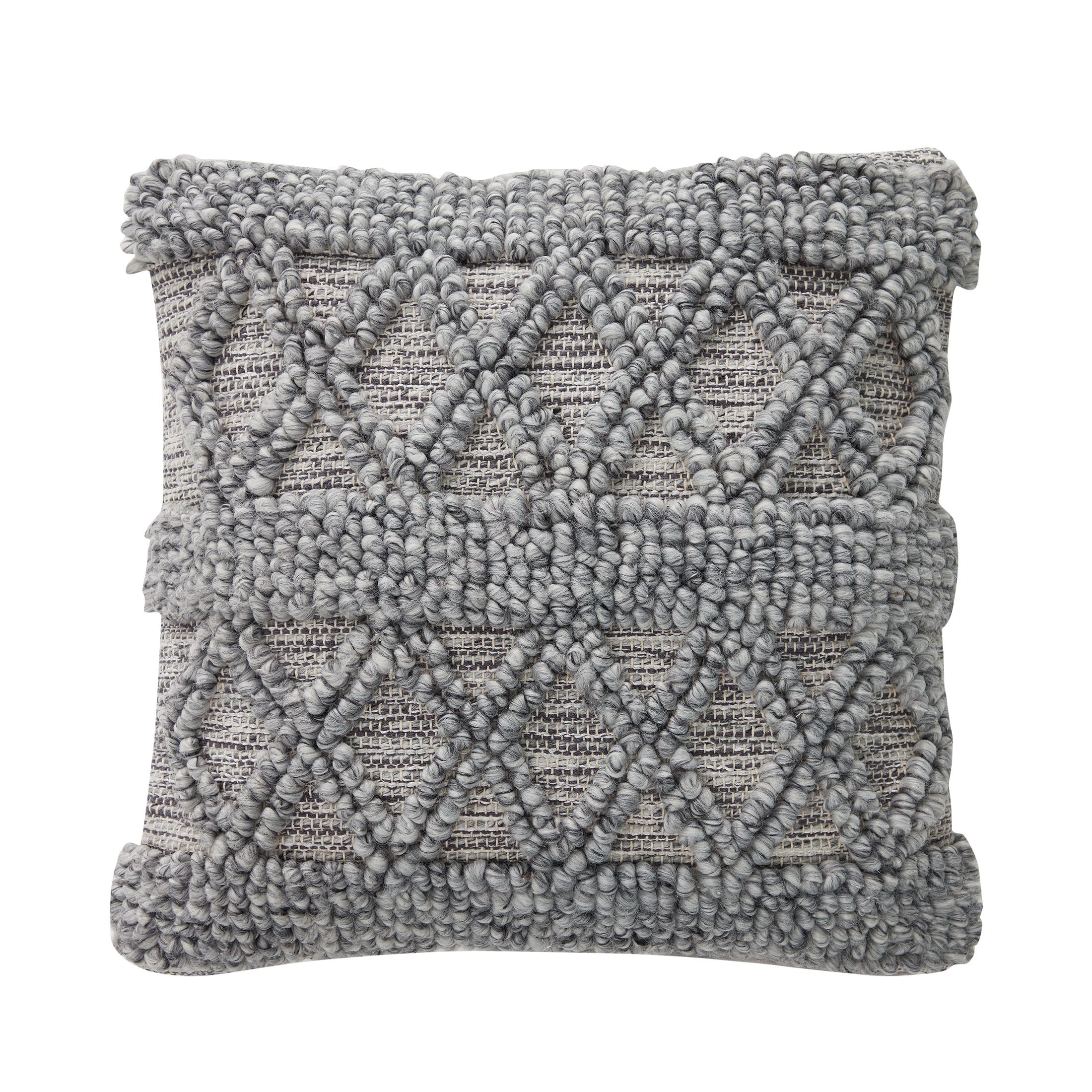 My Texas House McKinney Woven Textured Diamond Stripe Farmhouse Square Decorative Pillow Cover, 2... | Walmart (US)
