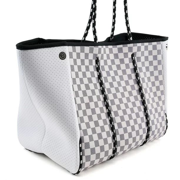 Fugua Adult Women Neoprene Tote Bag Beach Totes Large Handbags with Zipper Pocket - Walmart.com | Walmart (US)