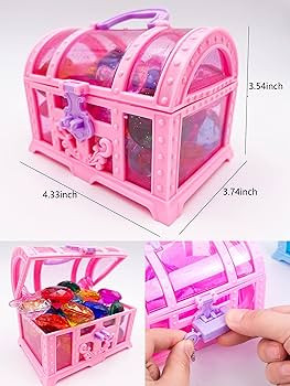 NHBTYKL 28 Pcs Diving Gem Pool Colorful Summer Swimming Gem with 1 Treasure Pirate Boxes Underwat... | Amazon (US)