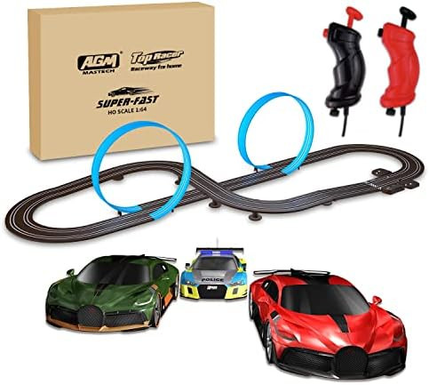 AGM MASETCH High-Speed Series Slot car Dual Race Track Set MR-09L 1:64 Scale with 3 Cars & Lap Co... | Amazon (US)