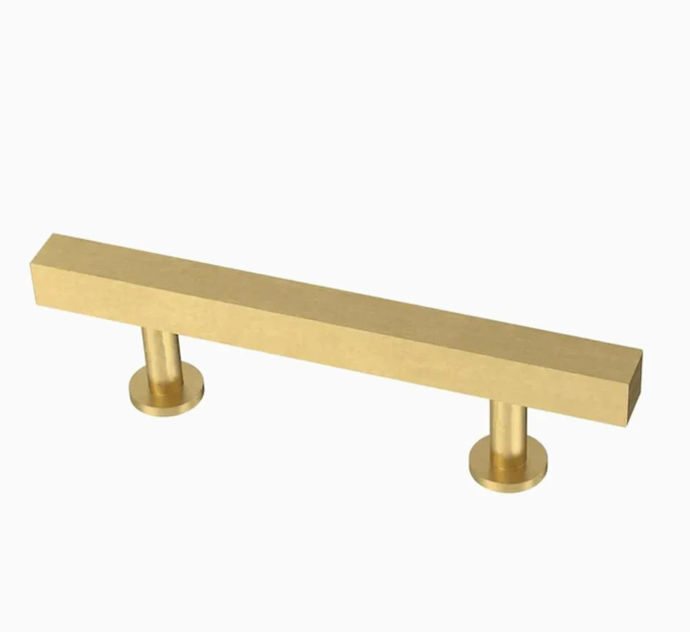 Brainerd P37333W-117 3"  Brushed Brass Square Bar Cabinet Pull - Walmart.com | Walmart (US)