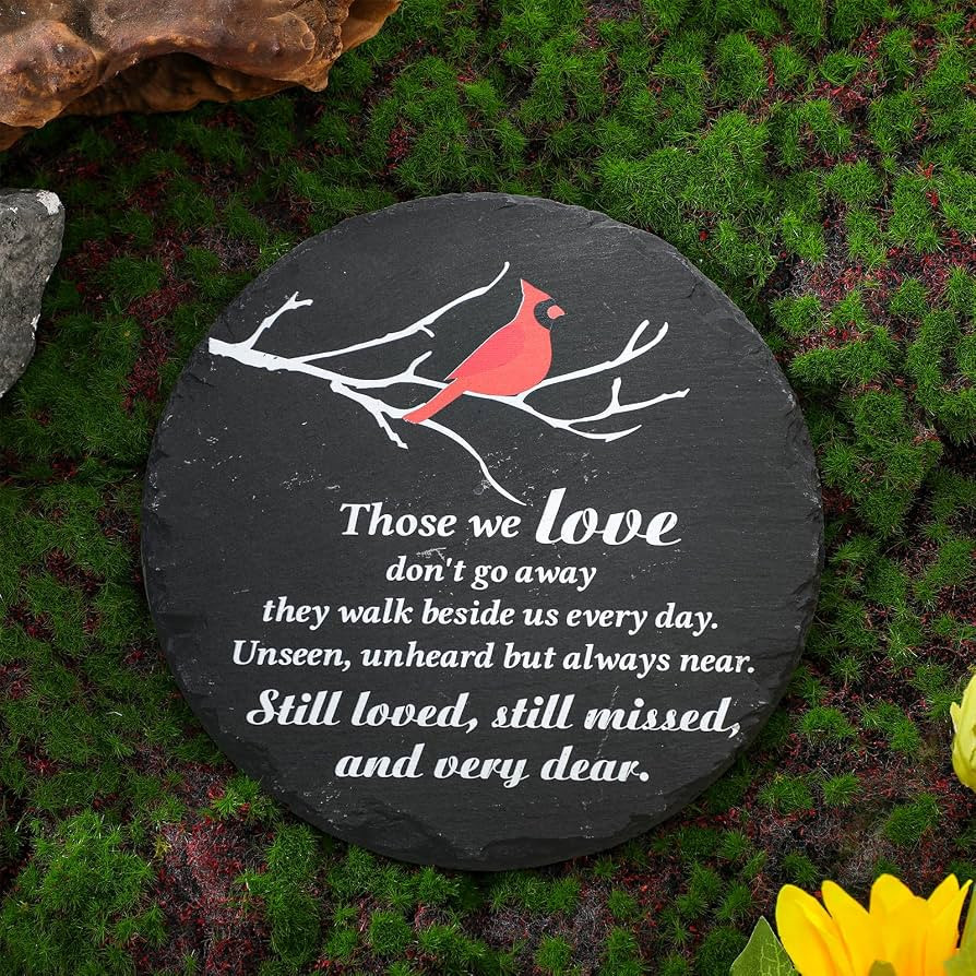 Landical Cardinal Memorial Garden Stones Memorial Stepping Stones in Memory of Loved Ones Sympath... | Amazon (US)