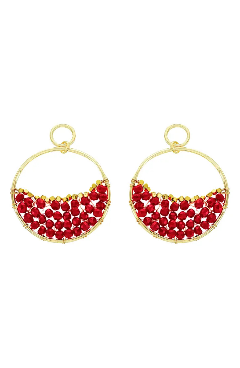 Red Crystal Hoop Earrings | Nordstrom