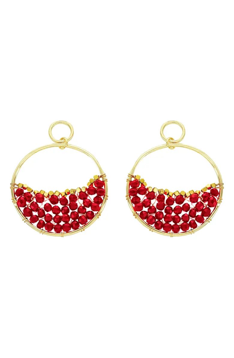 Red Crystal Hoop Earrings | Nordstrom