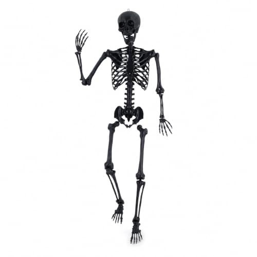 Makamsui Life Size Skeleton, 5.4Ft/165cm Halloween Skeleton Poseable Skeleton Full Body Human Bones with Movable Joints for Indoor Outdoor Halloween Props Decorations (5.4FT& Black) | Amazon (US)