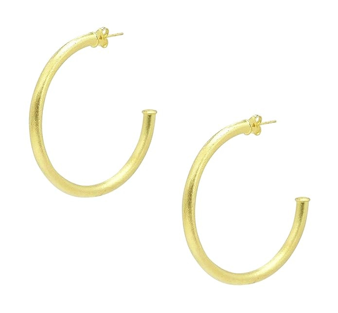 Sheila Fajl Smaller Favorite Tubular Hoop Earrings in Brush Gold Plated | Amazon (US)