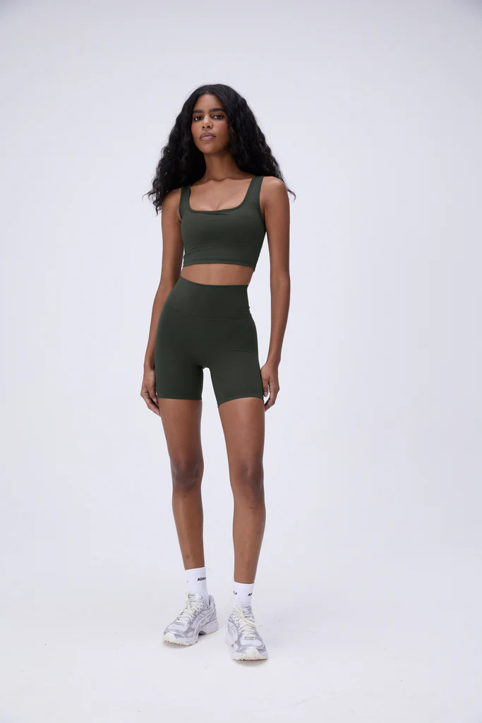 Ultimate Crop Shorts - Dark Olive | Adanola UK
