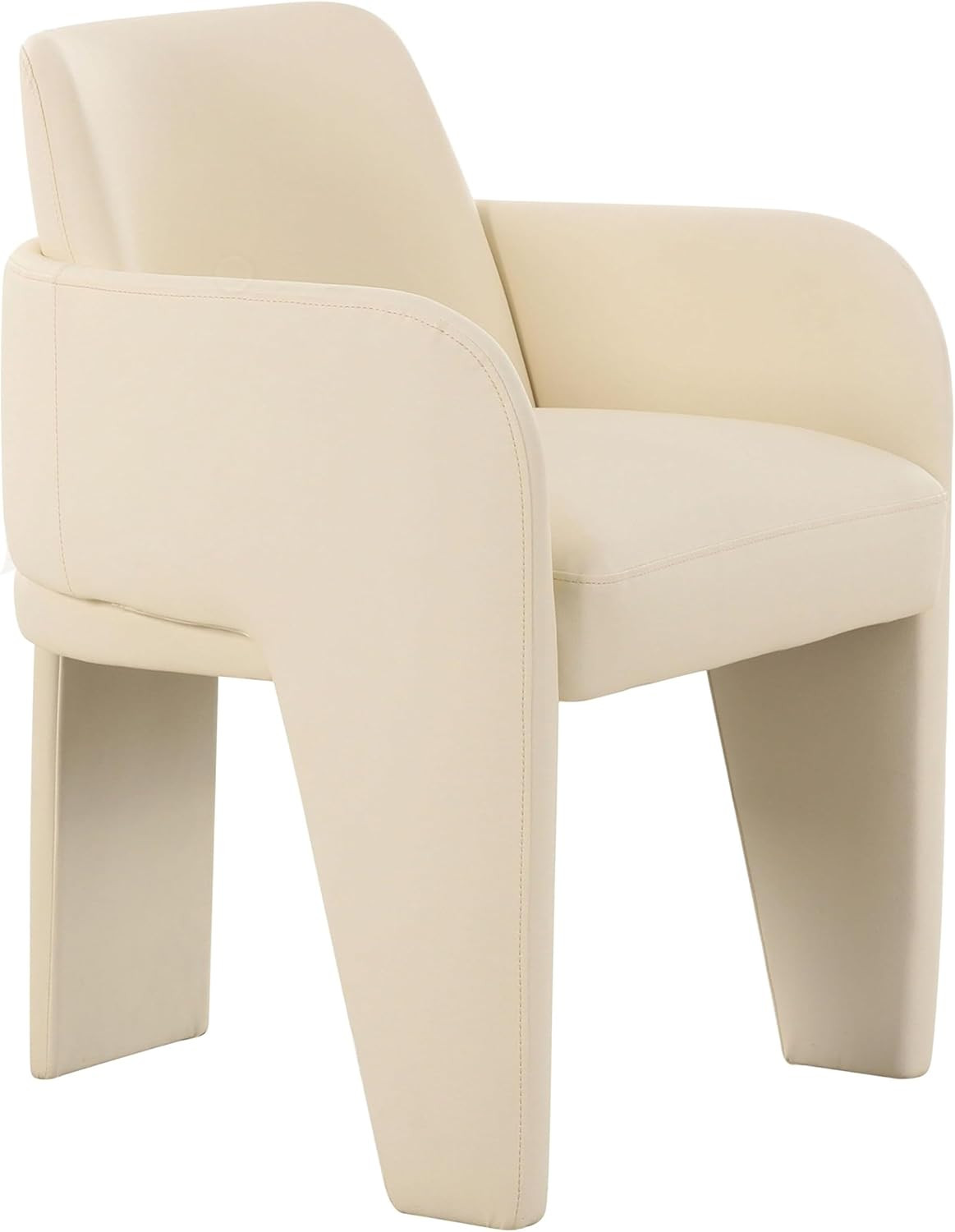 Tov Furniture Leo Cream Vegan Leather Dining Chair | Amazon (US)