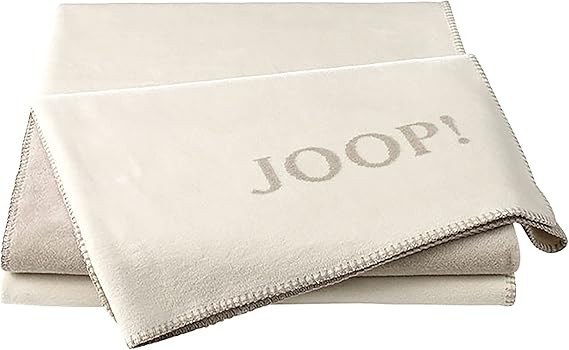 Joop!® Plain Doubleface I Fluffy Soft Blanket Sand-Parchment I Blanket in Cotton and Dralon® Be... | Amazon (DE)