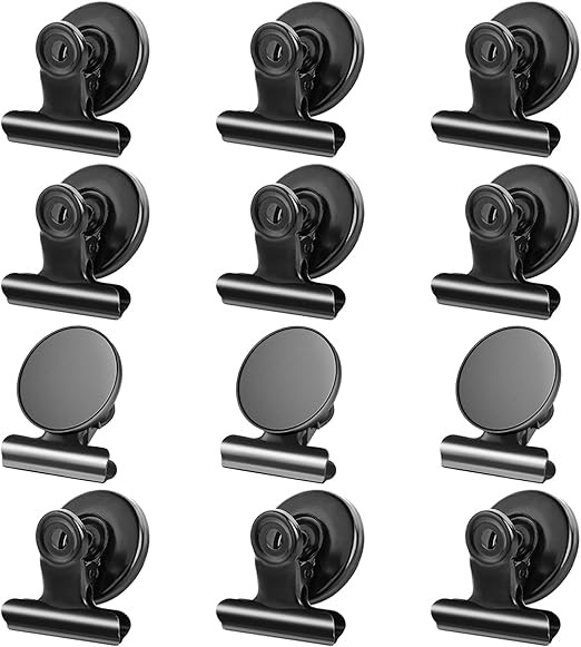 Grtard 12 Pack Magnetic Clips, Fridge Magnets Refrigerator Magnets, Strong Magnetic Clips Heavy D... | Amazon (US)