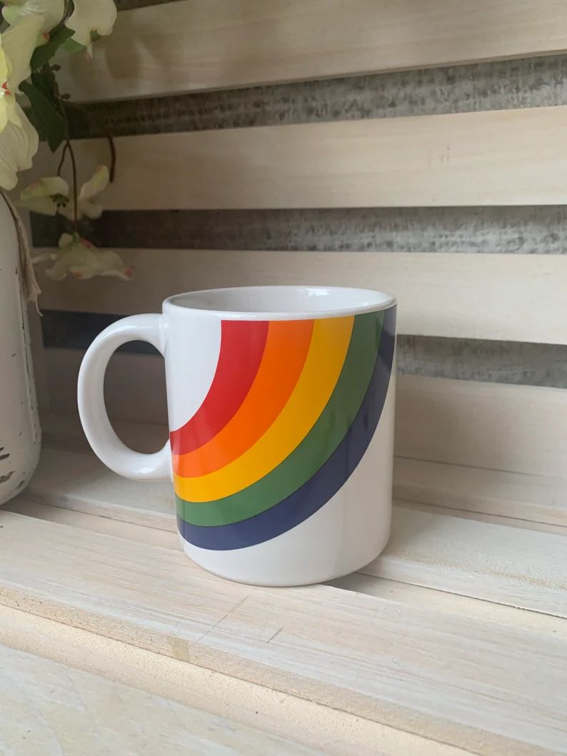 Vintage FTD Rainbow Mug Pride Coffee Cup not for Food Use - Etsy | Etsy (US)