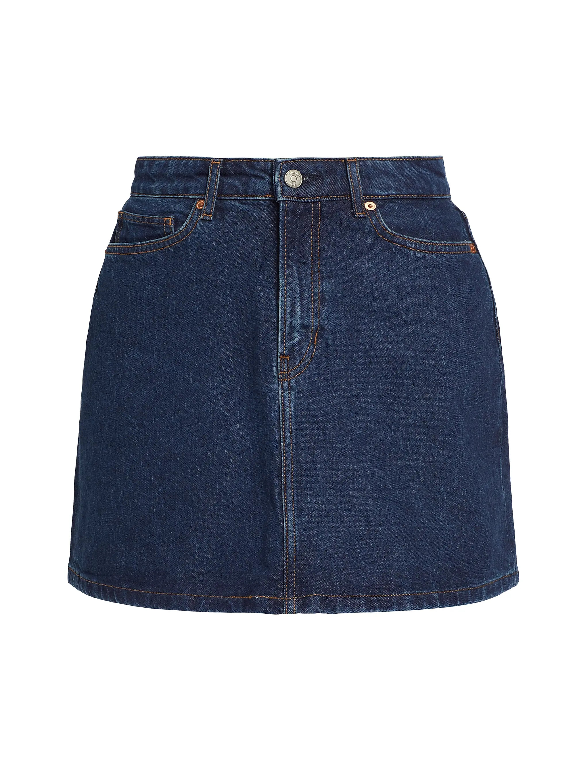 Shop Reformation Lydia Denim High-Rise Miniskirt | Saks Fifth Avenue | Saks Fifth Avenue