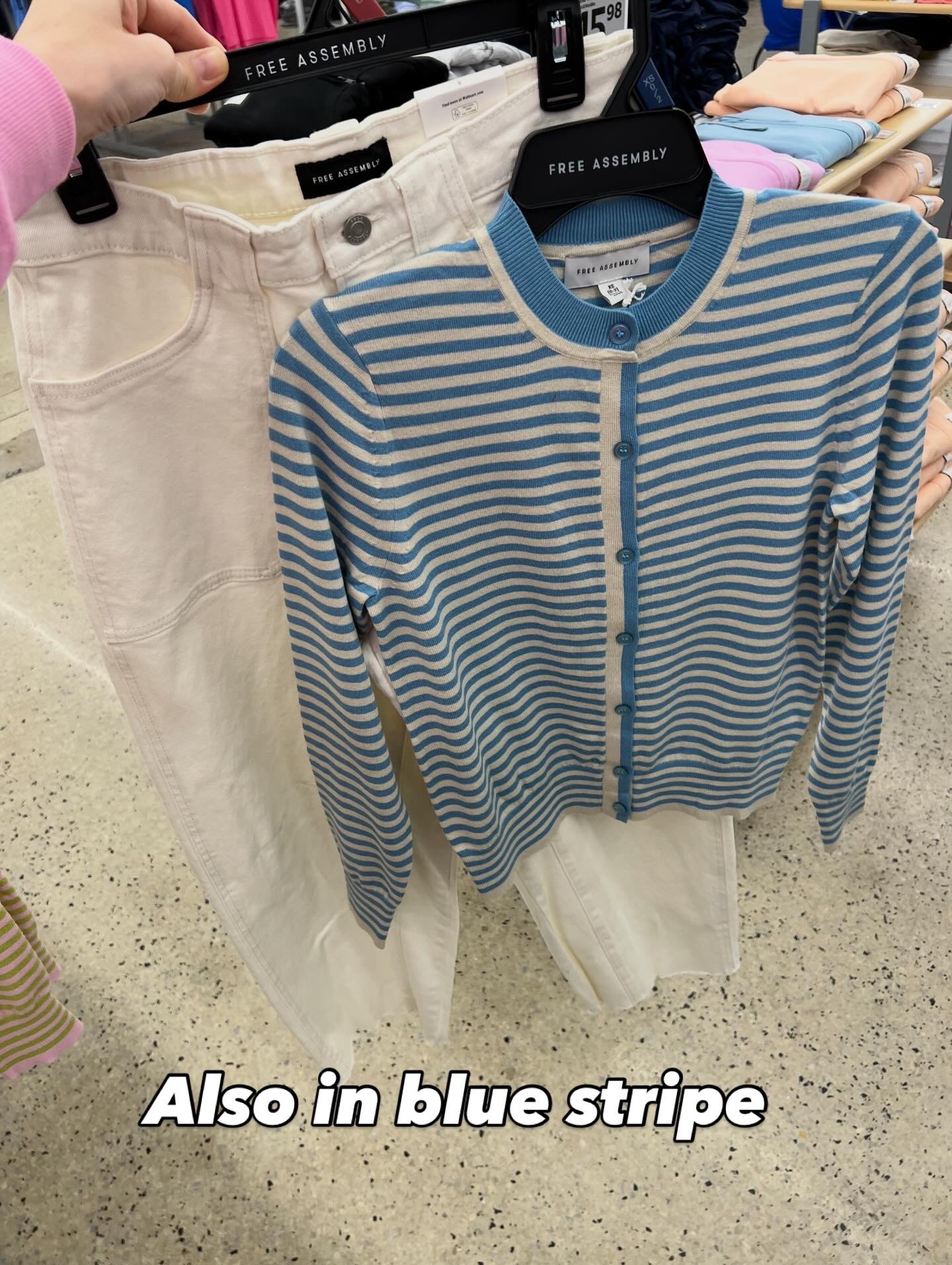 Walmart cardigan and off white jeans outfit idea for spring 