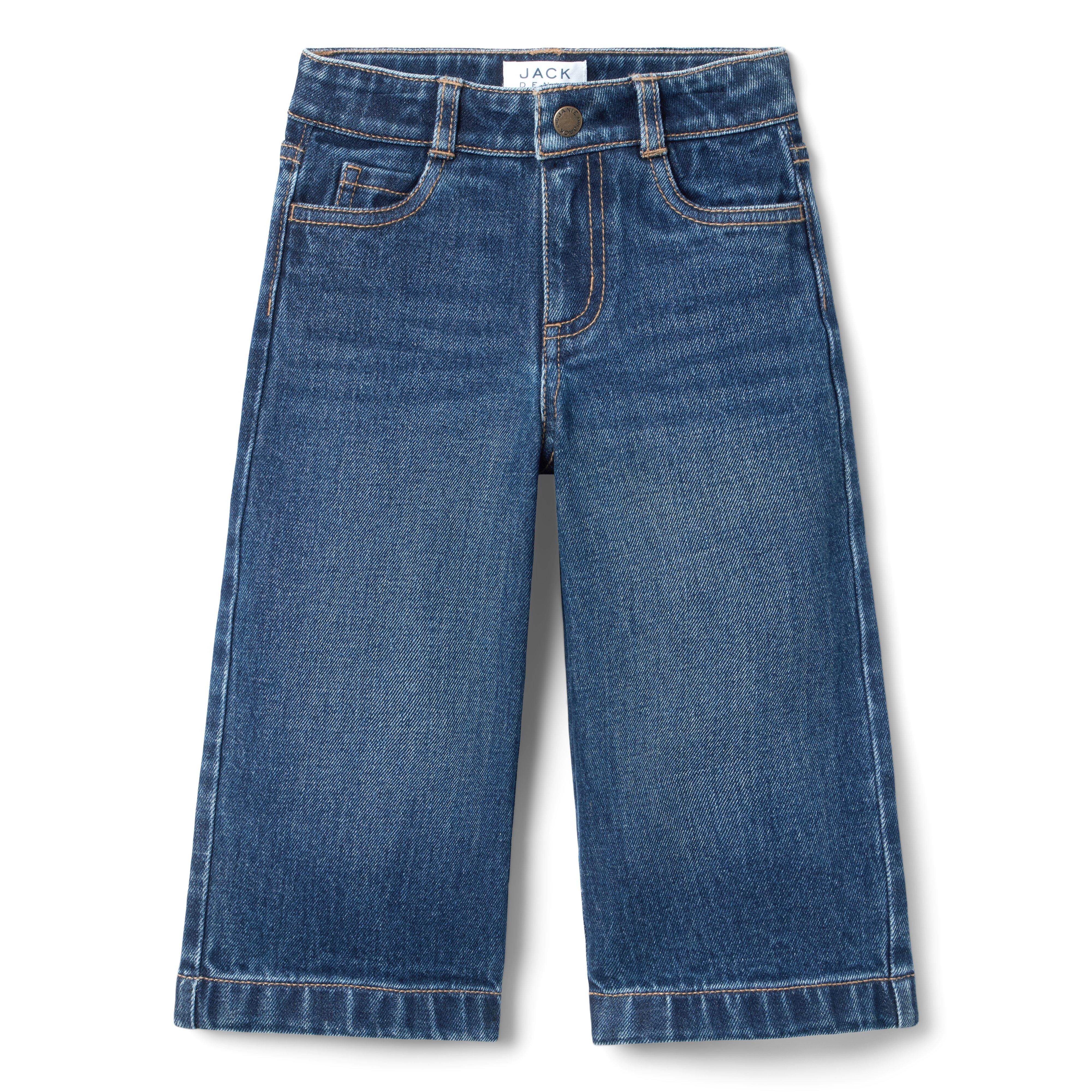 Janie and Jack | The Wide Leg Jean In Kannon Wash - Blue / 14 | Janie and Jack