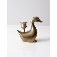 Vintage Brass Duck Candle Holder | Etsy (US)