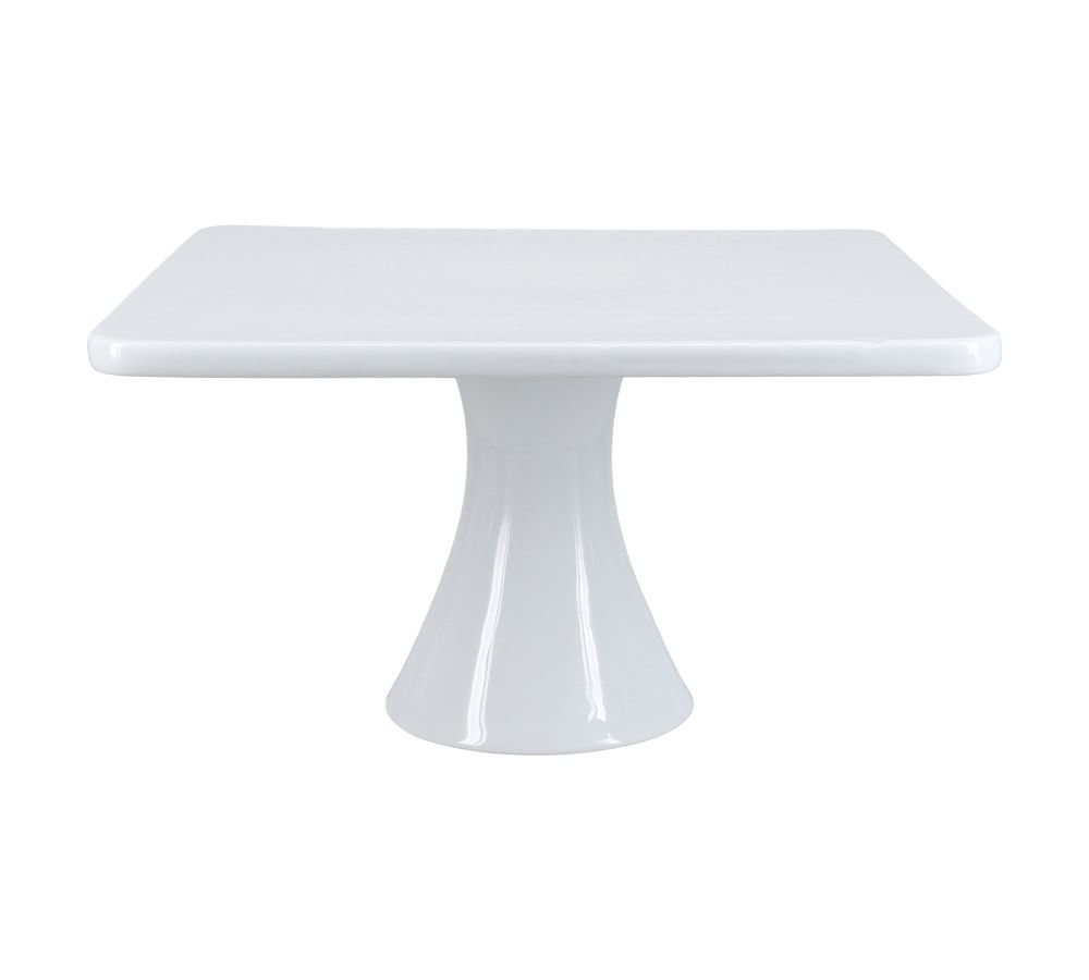 BIA White Porcelain Square Cake Stand | Pottery Barn (US)