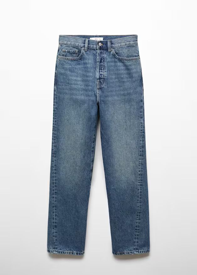 Straight jeans with forward seams | MANGO (UK)