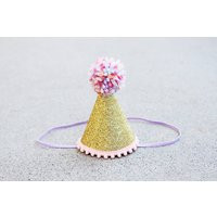 QUICK SHIP!  Girls Gold Sparkle Birthday Party Hat  Dog Birthday Hat  Girls 1st Birthday Hat  Newborn Birthday Hat | Etsy (US)