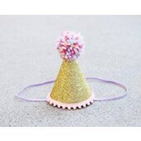 QUICK SHIP!  Girls Gold Sparkle Birthday Party Hat  Dog Birthday Hat  Girls 1st Birthday Hat  Newborn Birthday Hat | Etsy (US)
