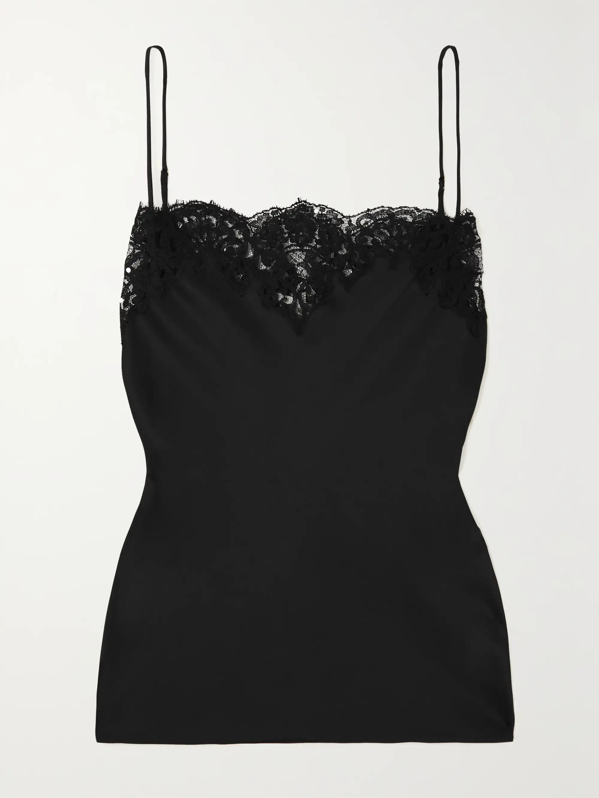 + NET SUSTAIN lace-trimmed satin camisole | NET-A-PORTER (US)