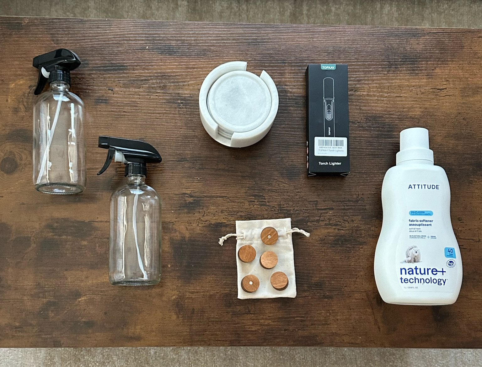 amazon finds // glass spray bottles , marble coasters , lighter for the sparklers for our wedding , wood fridge magnets , nontoxic fabric softener #home #laundry #wedding #amazon

#LTKHome