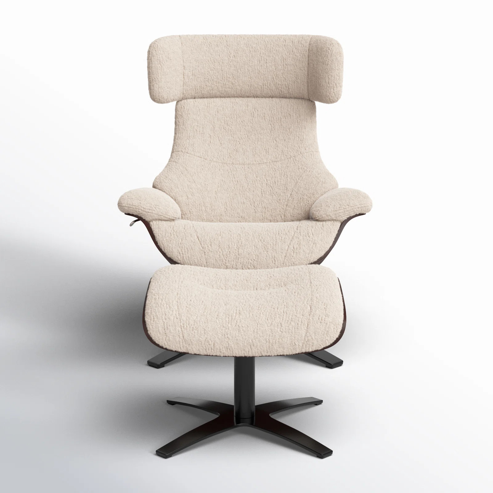 Althor Upholstered Swivel Accent Chair With Ottoman | AllModern