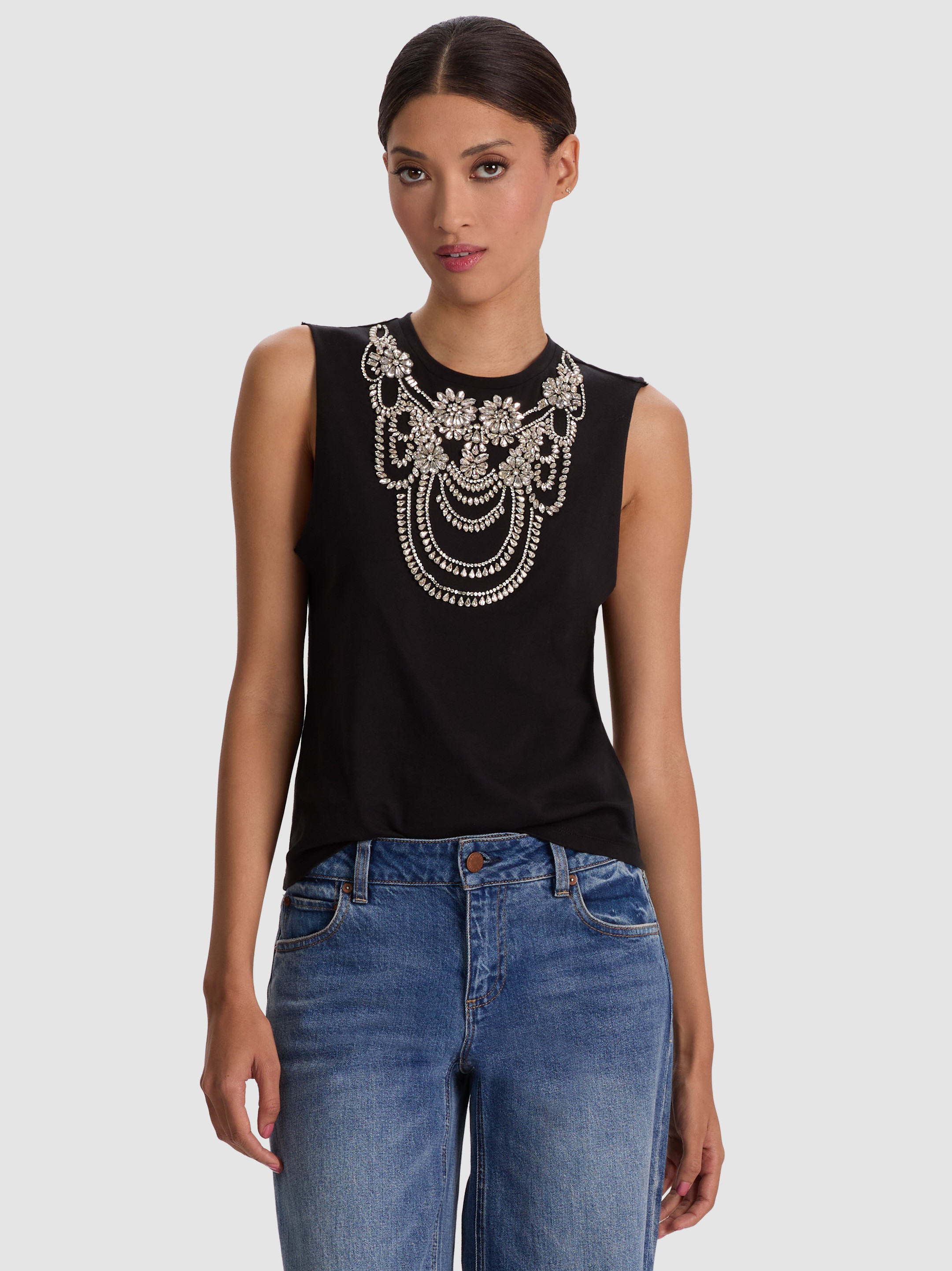 alice + olivia DEDE EMBELLISHED TANK | Alice + Olivia