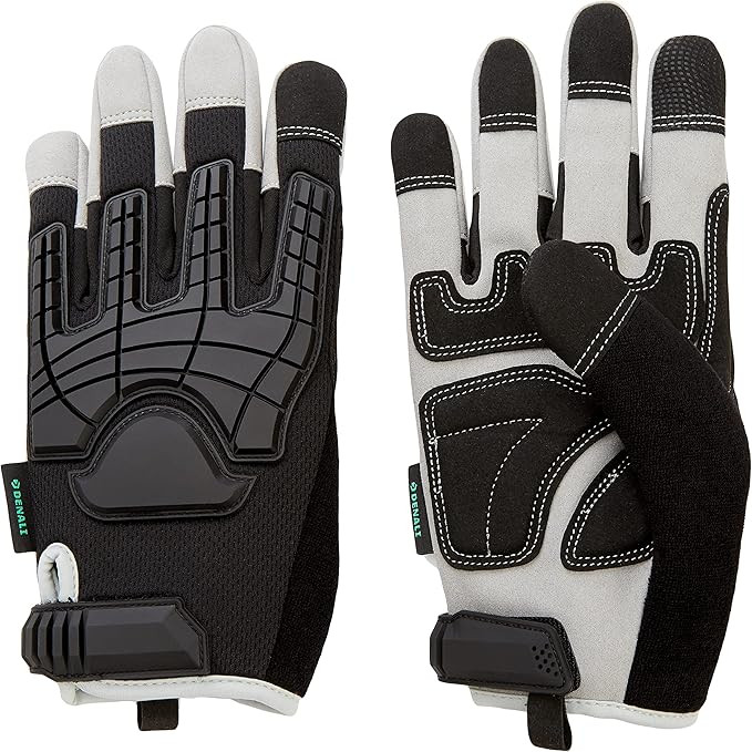 Amazon Brand - Denali Impact Protected Touch Screen Work Gloves, Synthetic Leather, X-Large | Amazon (US)