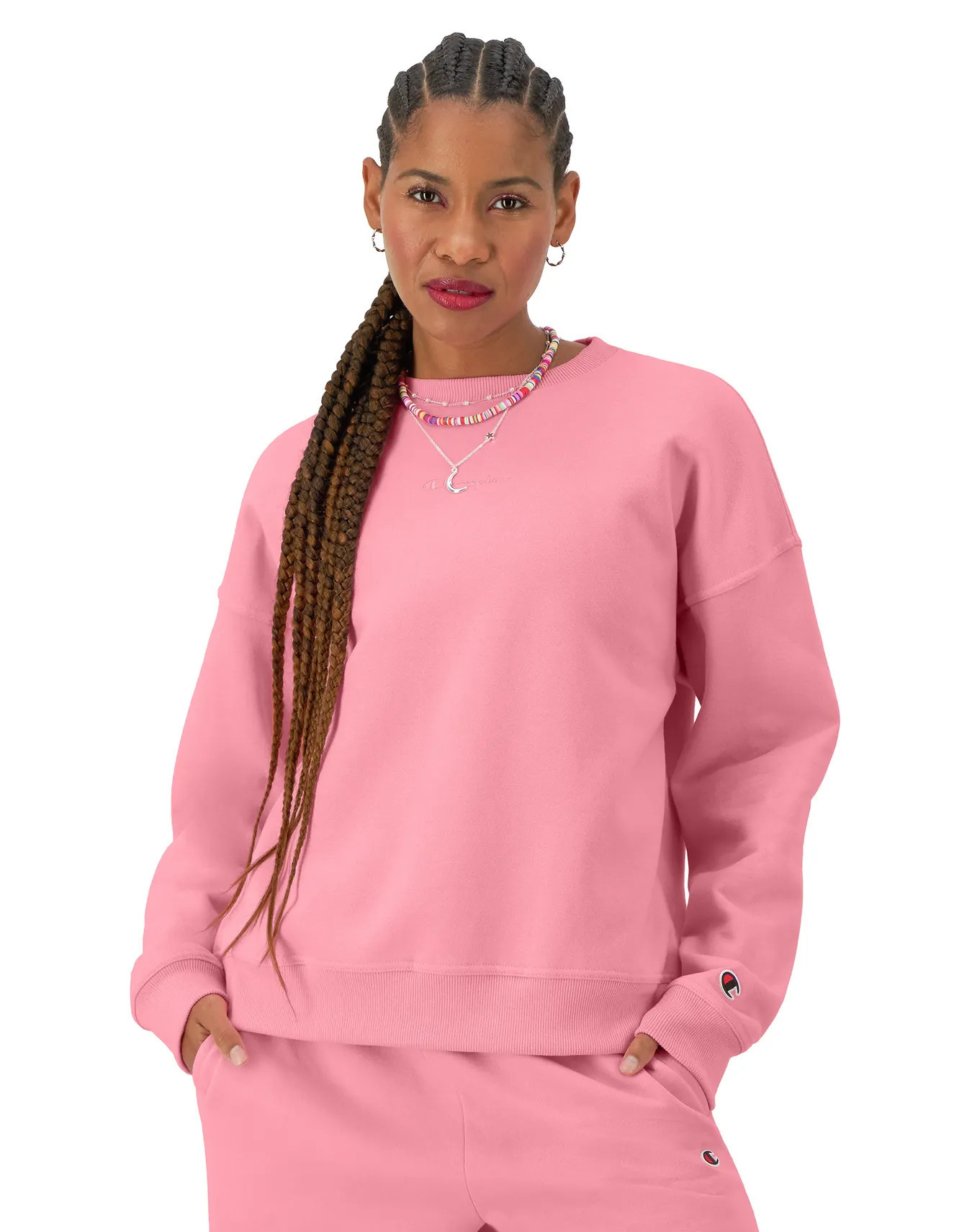 Powerblend Crewneck Sweatshirt, Embroidered Script Logo | ChampionUSA.com (Hanesbrands Inc.)