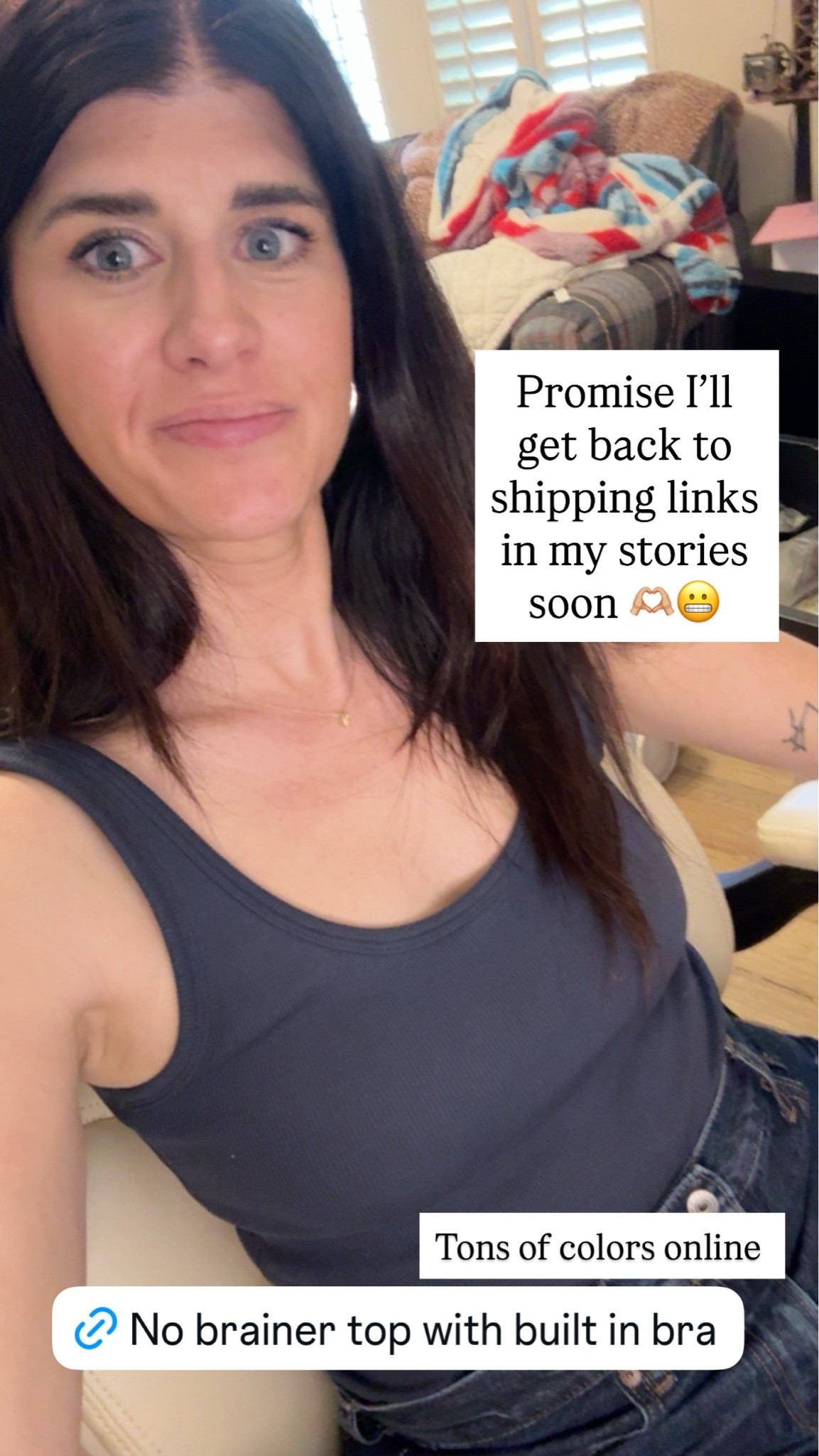 About to order this tank in every color! Lazy girl, hot Texas summer, here I come ☀️ 

Basics, navy, tank top, essentials, capsule, built in bra

#LTKootd #LTKSeasonal #LTKWorkwear