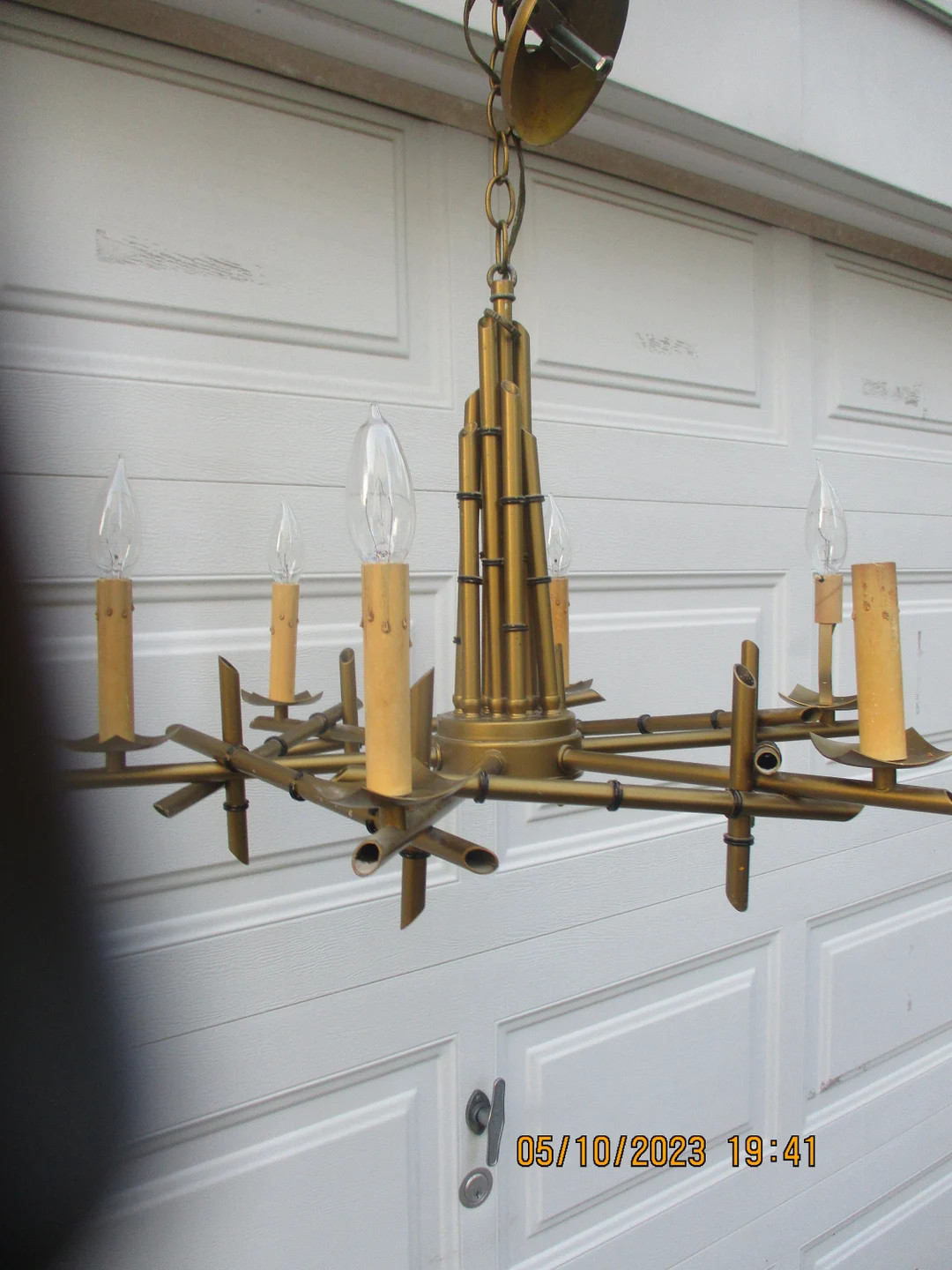 Vintage Bamboo Chandelier - Etsy | Etsy (US)