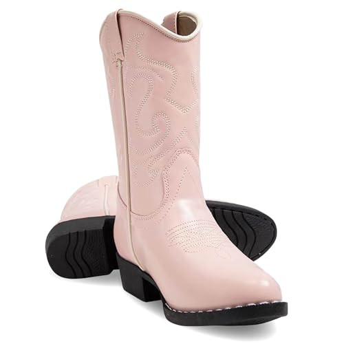 Canyon Trails Kids' Lil Cowboy Pointed Toe Classic Western Boots (12 US Little Kid, Pink) | Amazon (US)