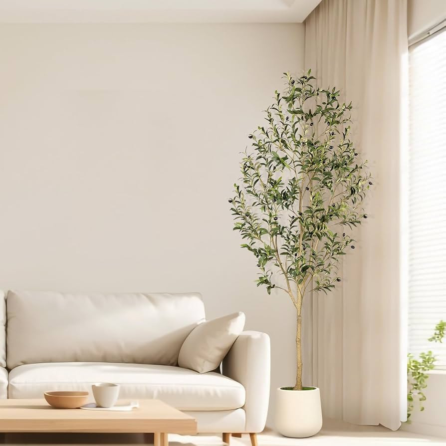 Realead Faux Olive Tree 7ft with Authentic & Realistic Appearance | Amazon (US)
