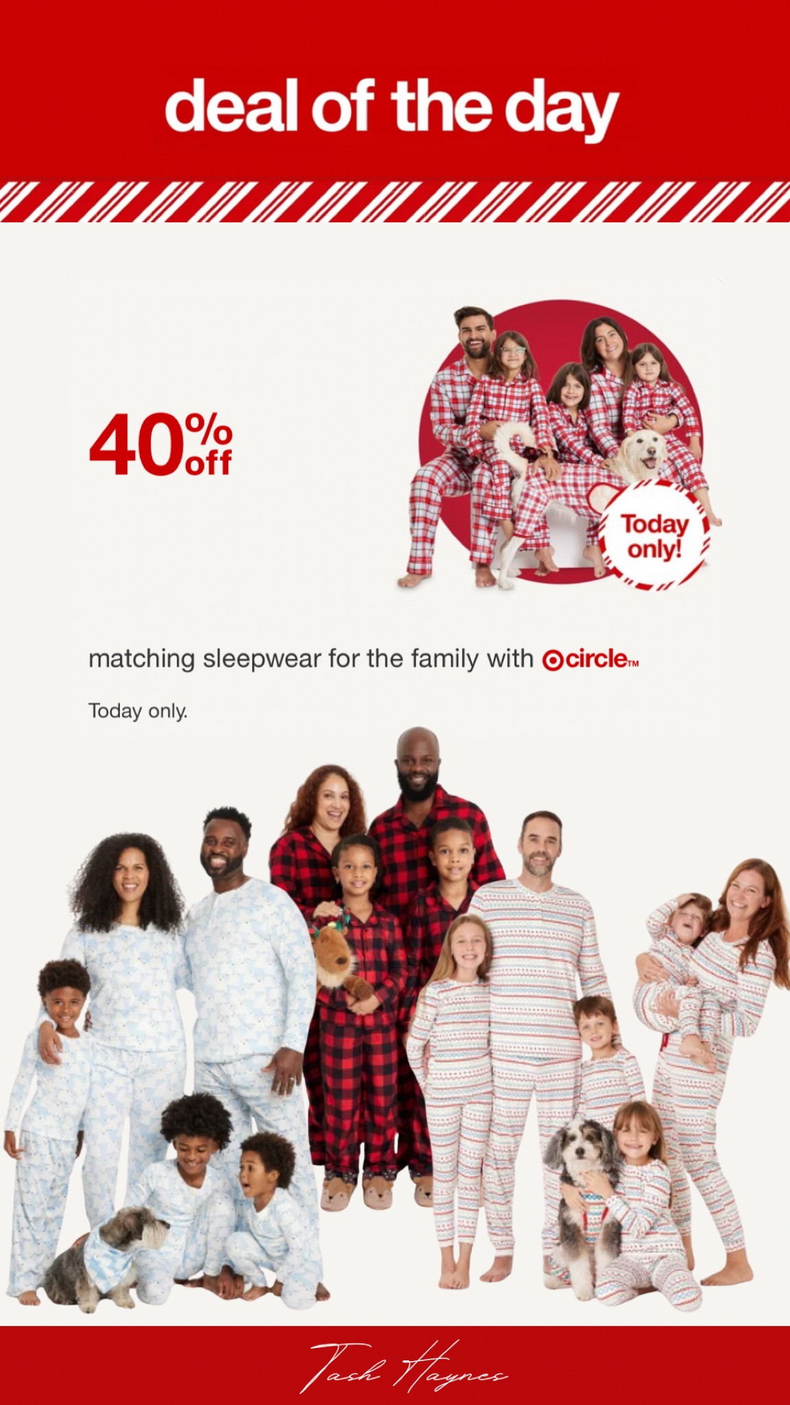 Target circle deal of the day… 40% off matching family pajamas for the holidays! 

Matching Christmas pjs are a staple in my household. What a great chance to snag them while they’re on sale! 

#LTKFamily #LTKHoliday #LTKSaleAlert