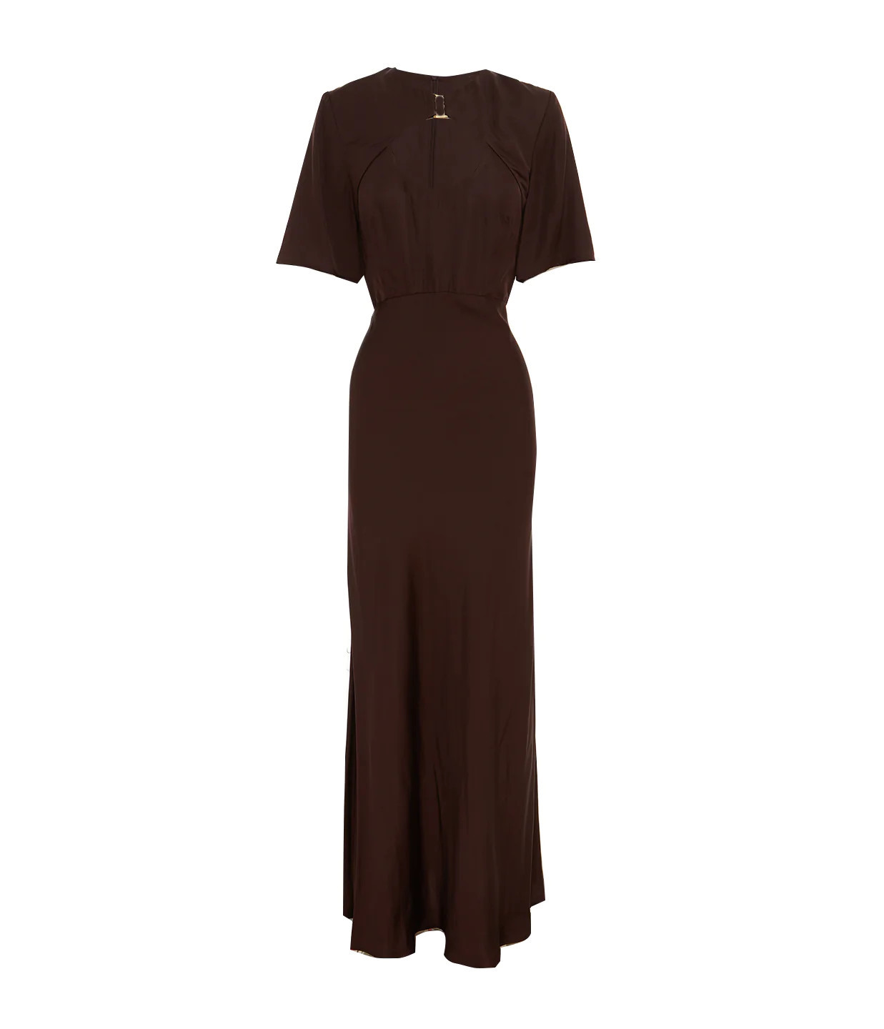 Gabriella Cape Sleeve Dress in Chocolate | Mode Sportif