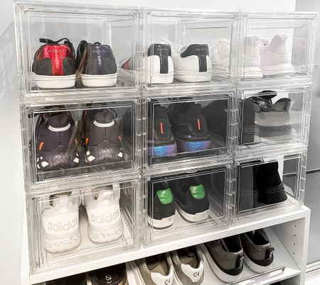 Shoe storage boxes… helps shoes not get dusty and ruined over time. 

#LTKhome #LTKshoecrush #LTKFind